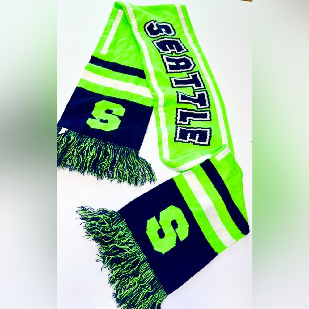 Seattle Green and Blue Sports Scarf 5ft.